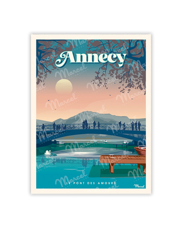 Carte Postale ANNECY "Pont des Amours"