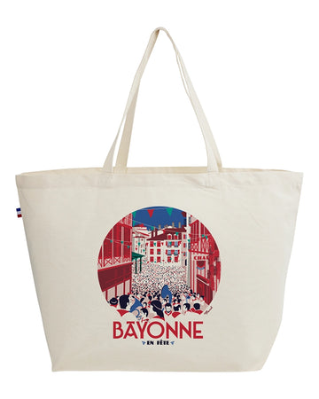 Cécile BASQUE COUNTRY "Basque Village" Tote Bag