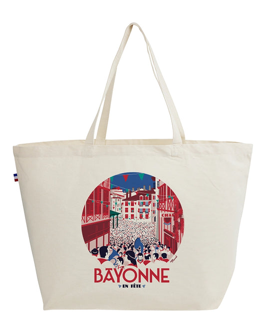 Cécile BASQUE COUNTRY "Basque Village" Tote Bag