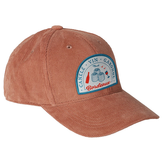 Casquette BORDEAUX Vieux Rose velours