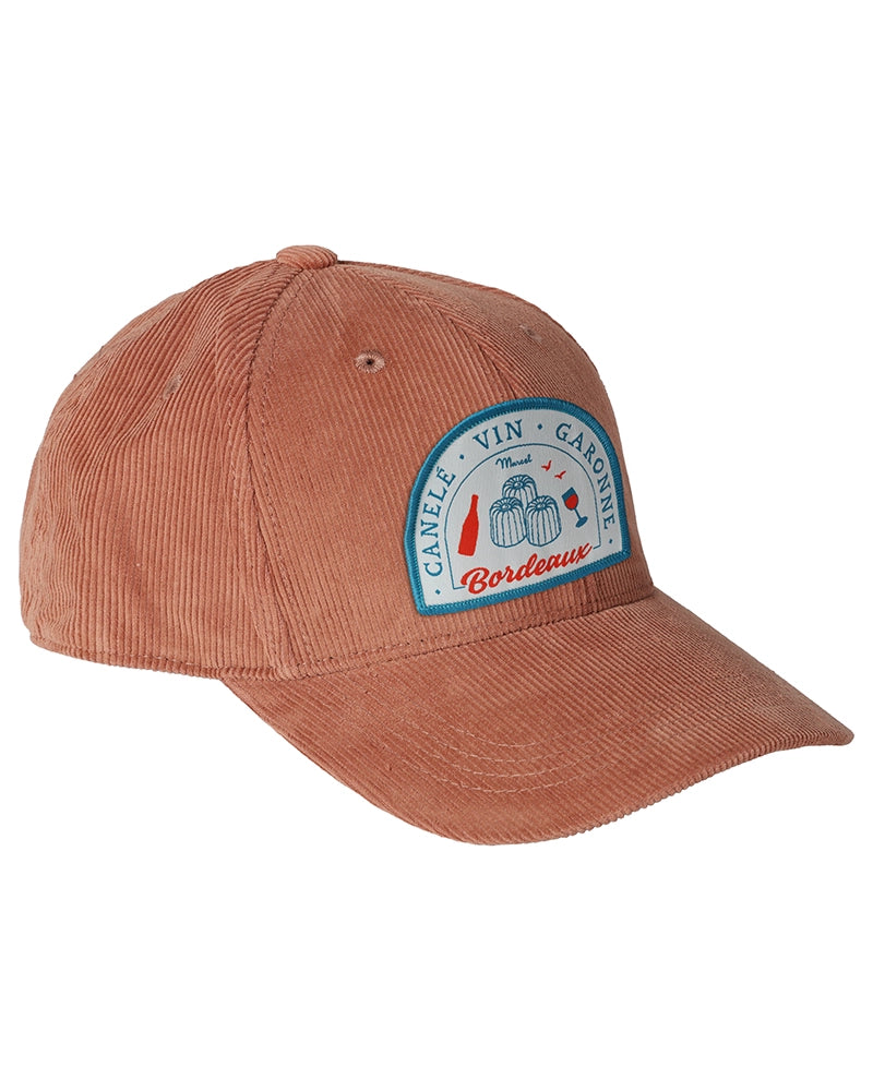 Casquette BORDEAUX Vieux Rose velours