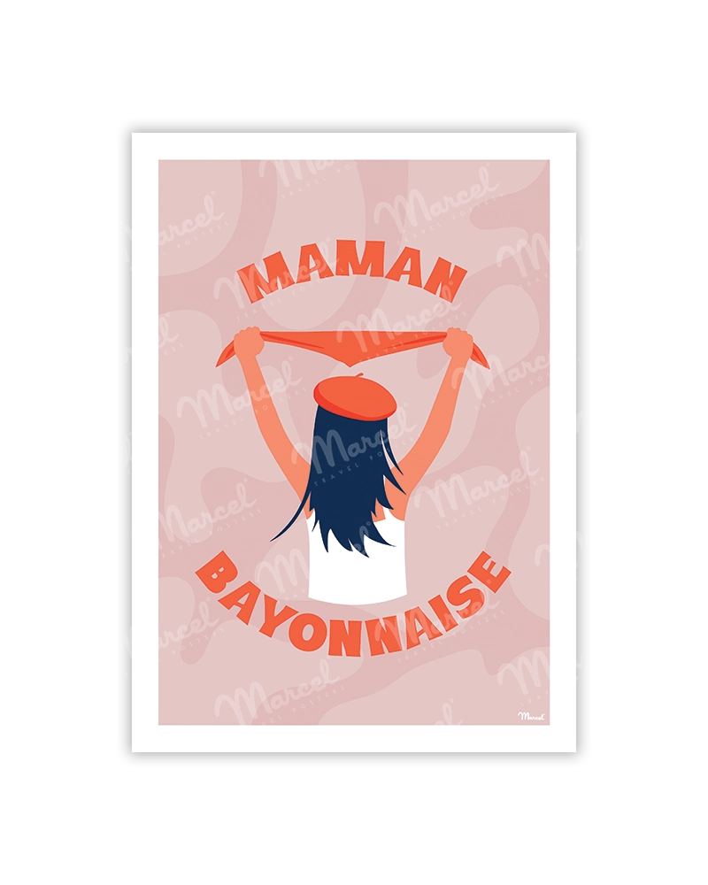 carte postale maman bayonnaise