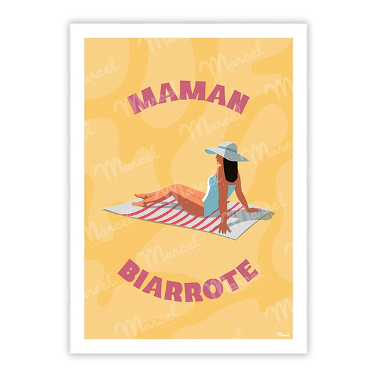carte postale maman biarrote