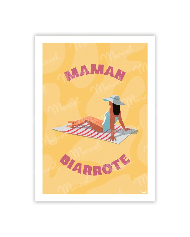 carte postale maman biarrote