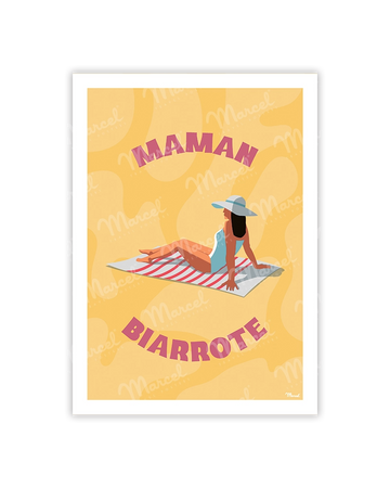 carte postale maman biarrote