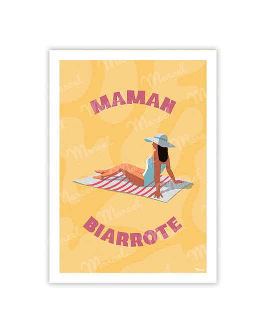 carte postale maman biarrote