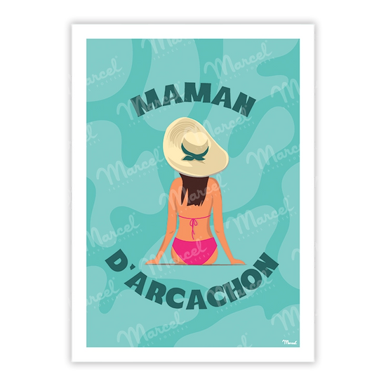 carte postale maman d'arcachon
