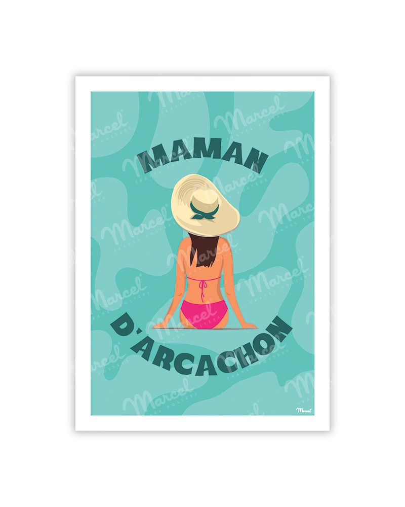 carte postale maman d'arcachon