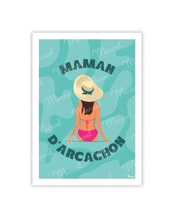 carte postale maman d'arcachon