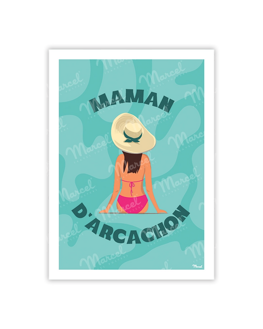 carte postale maman d'arcachon