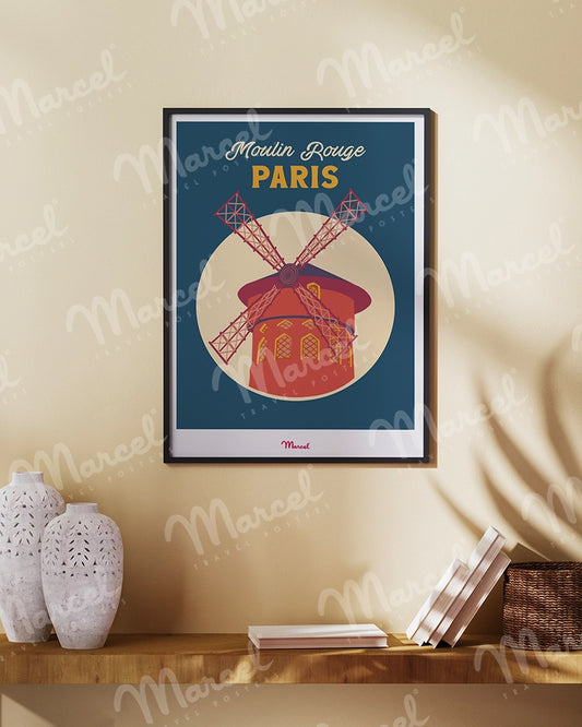 Affiche Travel Color PARIS "Moulin Rouge"