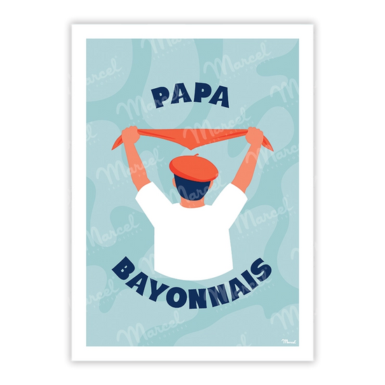 carte postale papa bayonnais