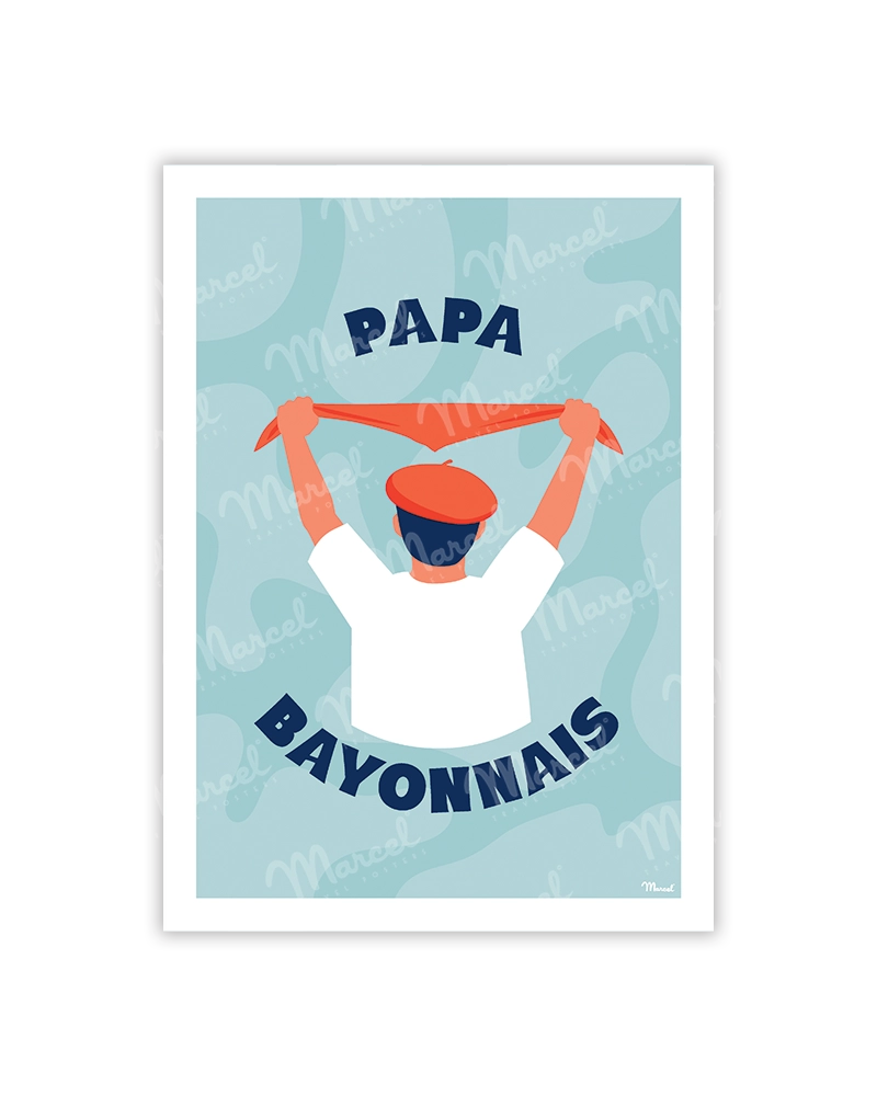 carte postale papa bayonnais