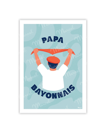 carte postale papa bayonnais