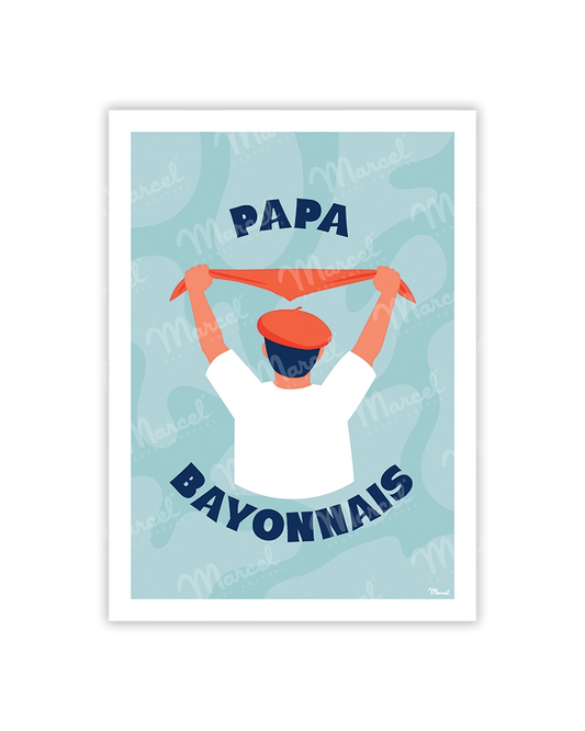 carte postale papa bayonnais