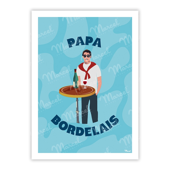 carte postale papa bordelais