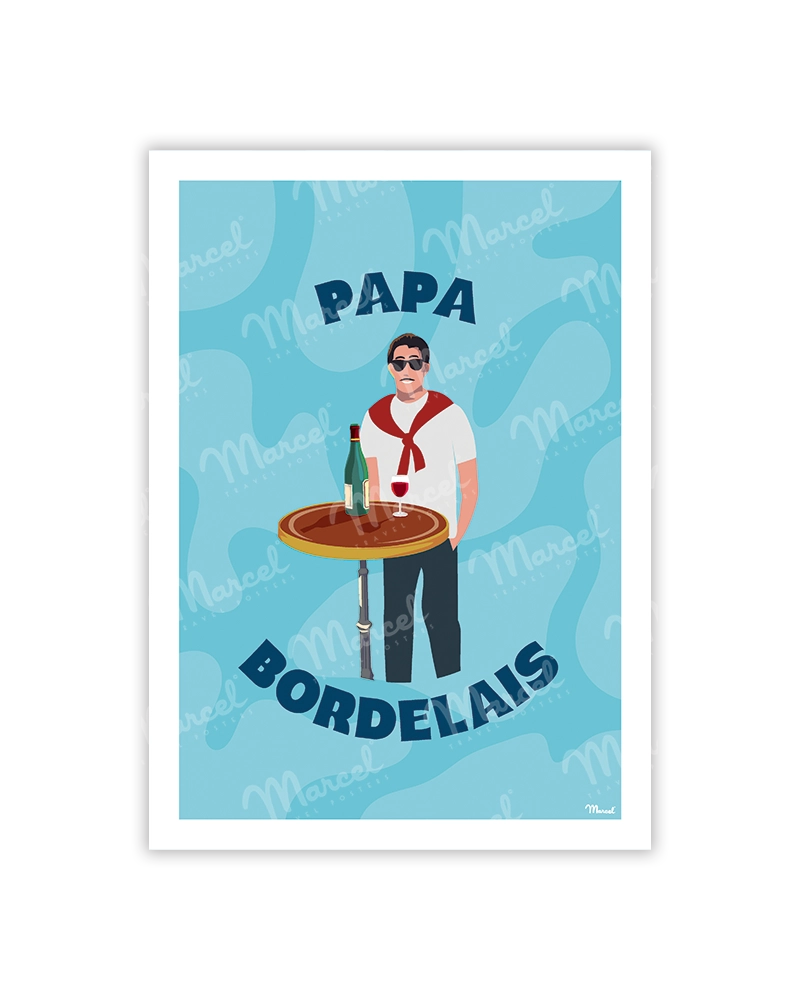 carte postale papa bordelais
