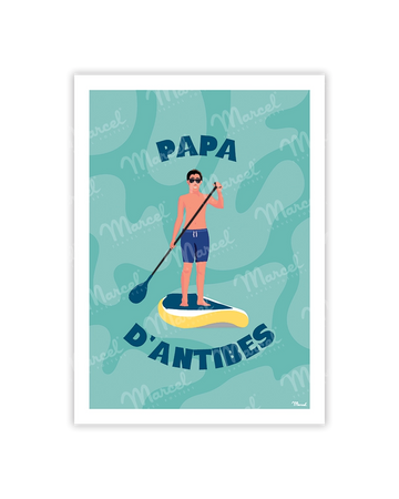 carte postale papa d'antibes