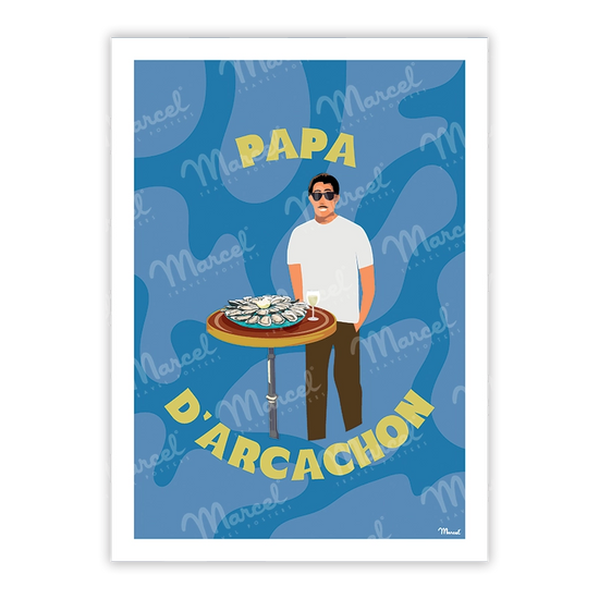 carte postale papa d'arcachon