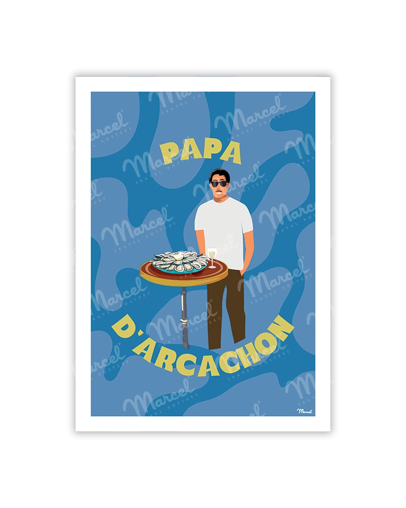 carte postale papa d'arcachon