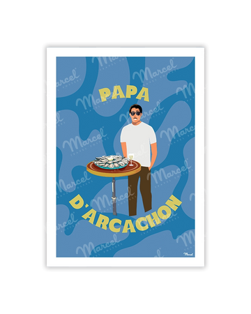 carte postale papa d'arcachon