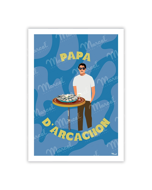 carte postale papa d'arcachon
