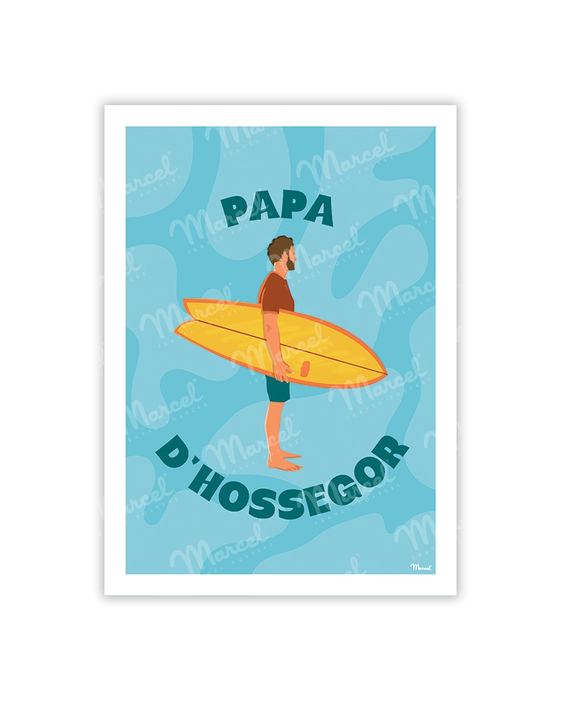 carte postale papa d'hossegor