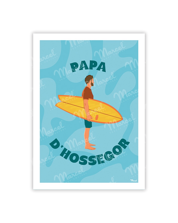 carte postale papa d'hossegor