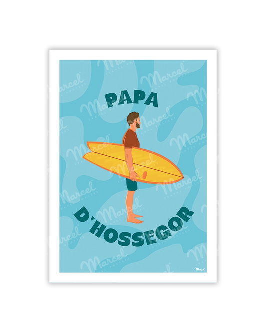 carte postale papa d'hossegor