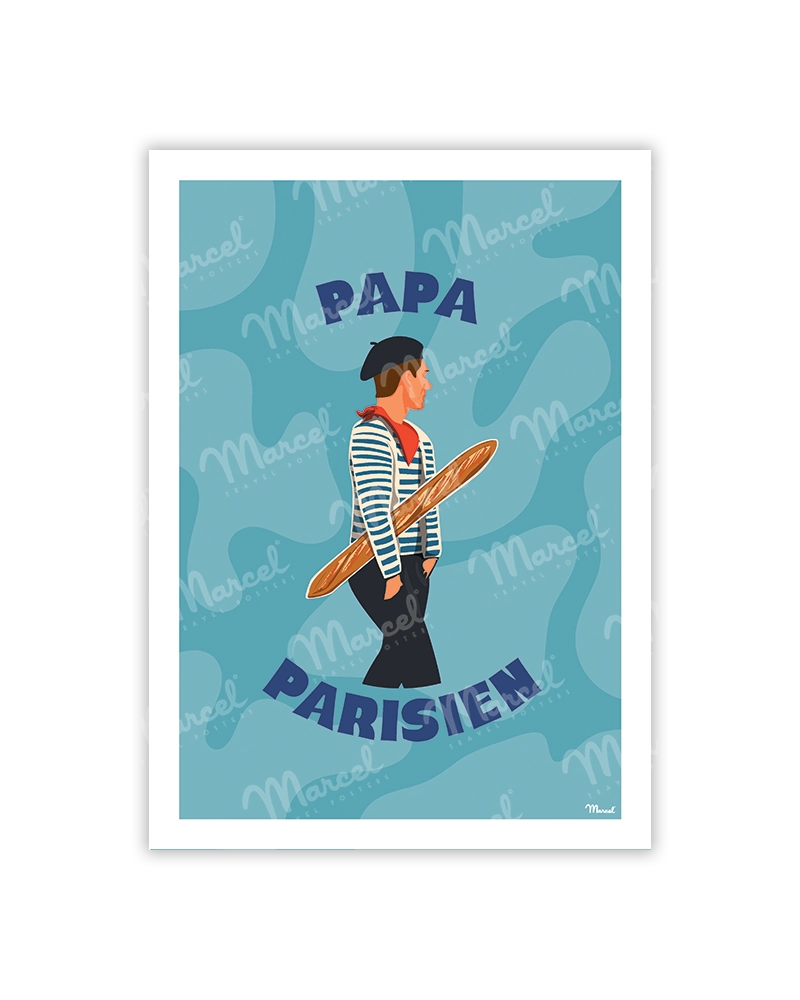 carte postale papa parisien