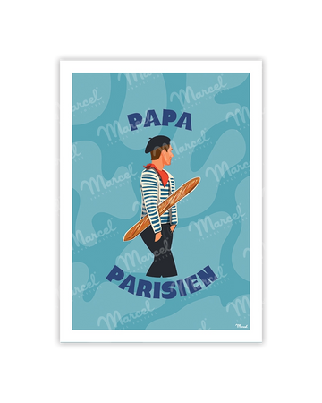 carte postale papa parisien