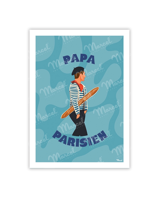 carte postale papa parisien